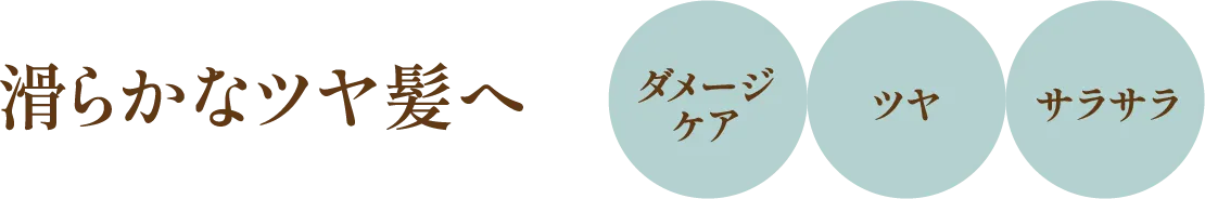滑らかなツヤ髪へ